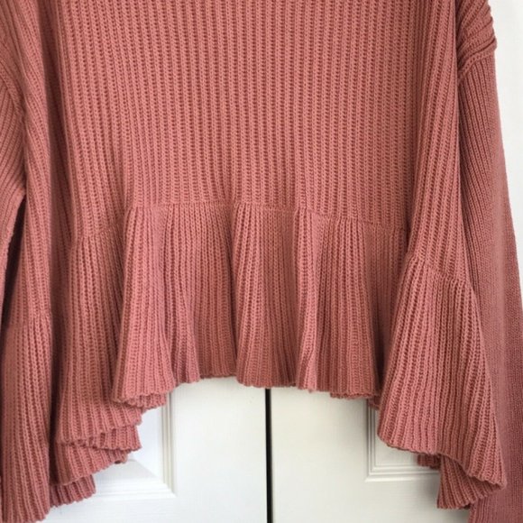 Free People Layer Cake Sweater Rose Turtleneck - Picture 5 of 7